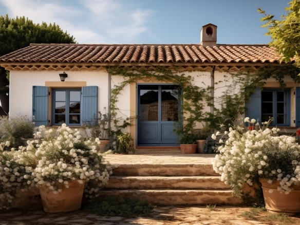 Stone build villas in Kefalonia